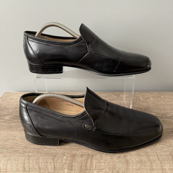 Bruno Magli Shoes Mens Size 8.5 Black Basil Loafers Leather Made in Italy 66910 main image 11